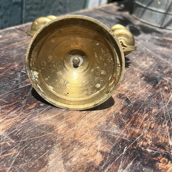 COPY - Brass Candelabra with etched Chinese dragons on both sides vintage MCM &… - Picture 6 of 7